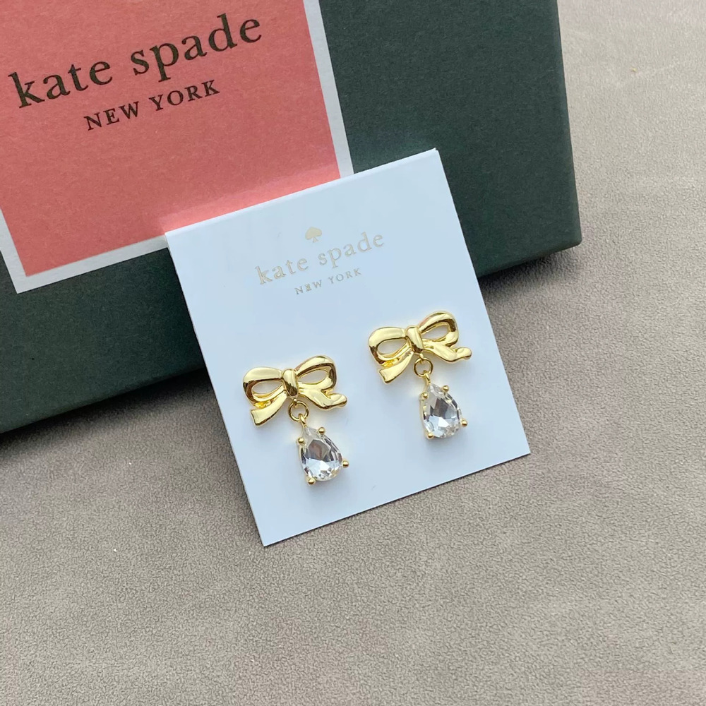 kate spade Bow Teardrop Zircon Earrings